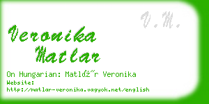 veronika matlar business card